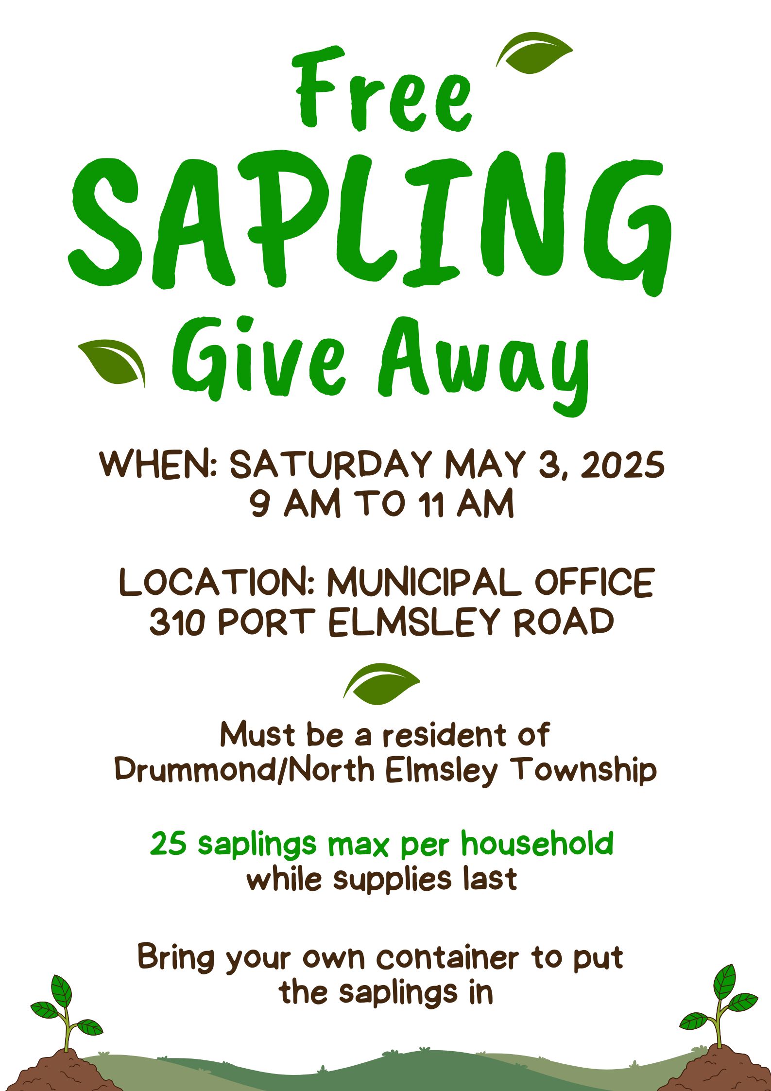 2025 Tree Planting Poster 