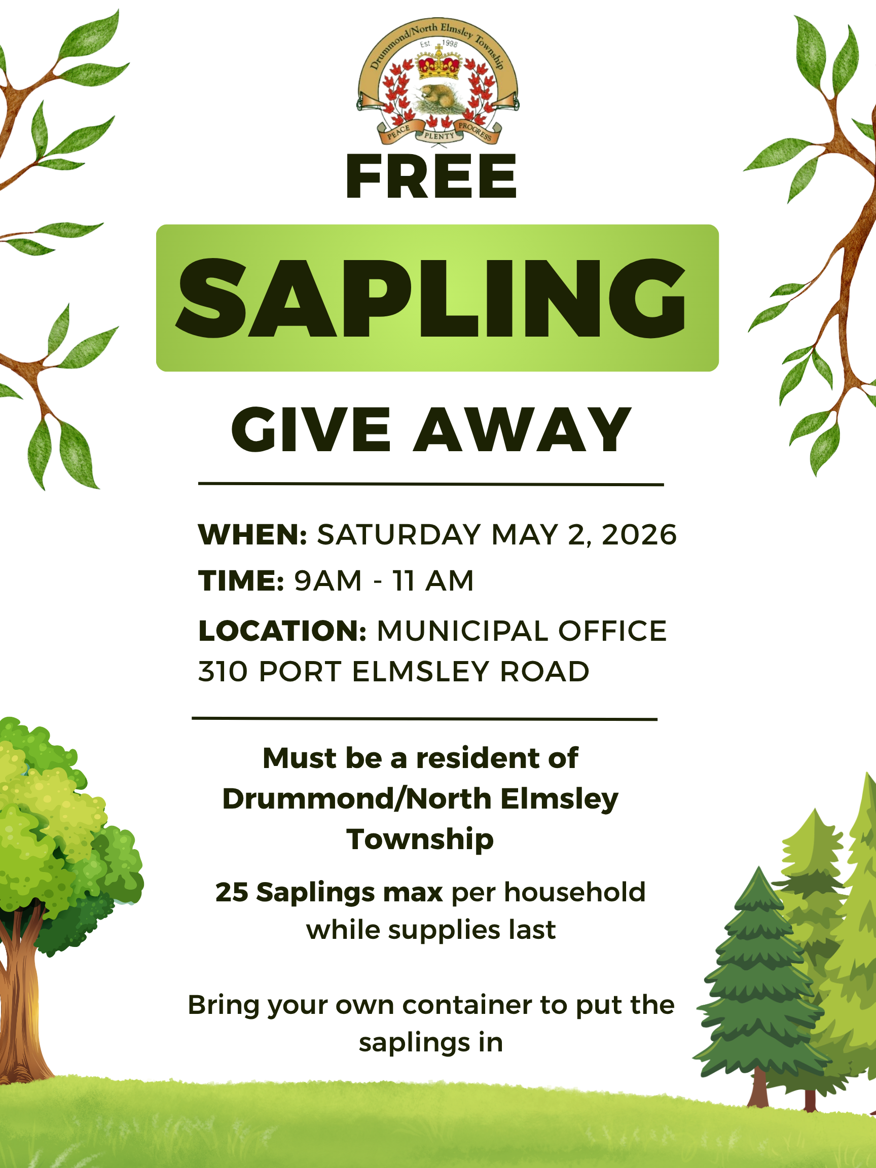 2026 Sapling Poster White