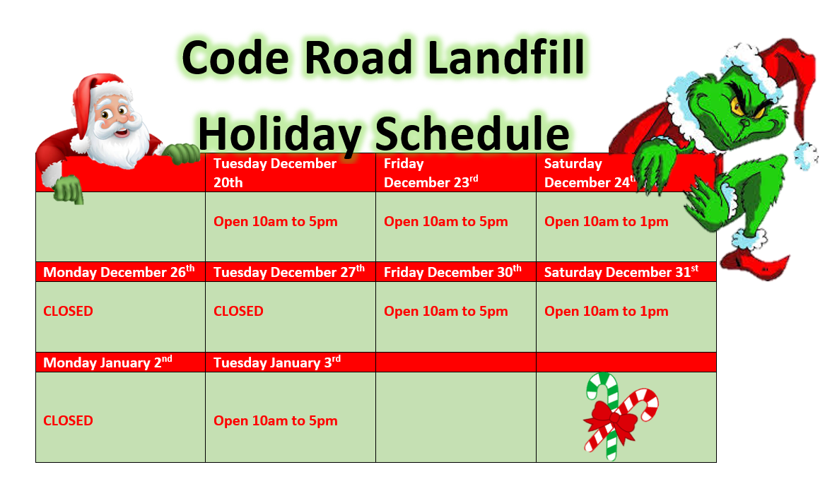 Landfill Holiday Hours