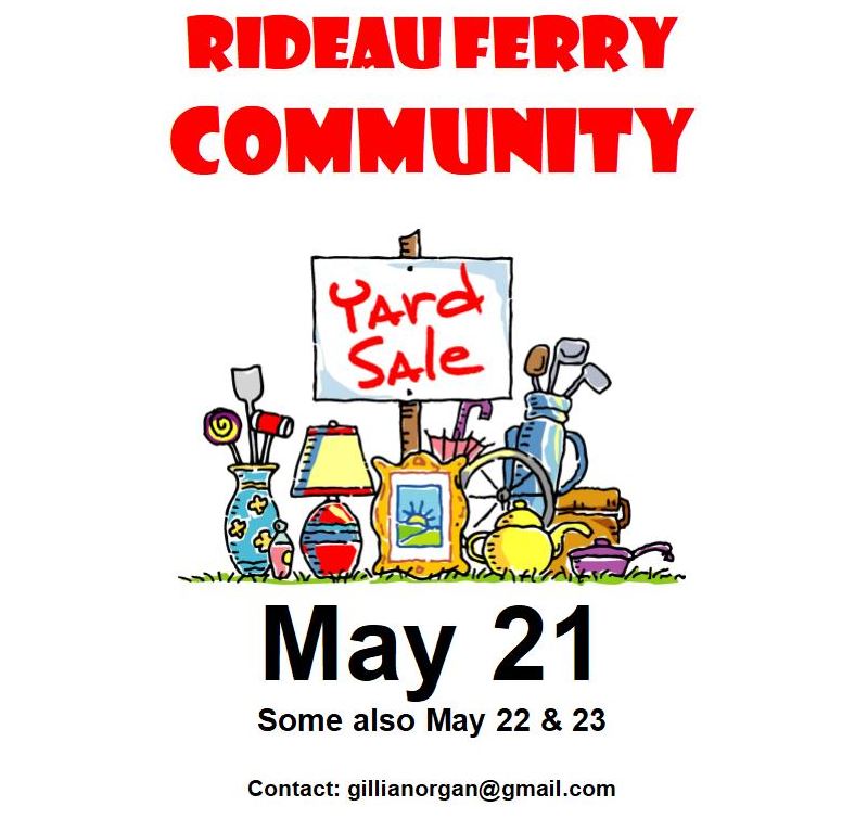 Rideau Ferry Garage Sale May 21 