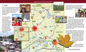 Brochure of Drummond North Elmsley Twp. with images from around the Twp. including a map